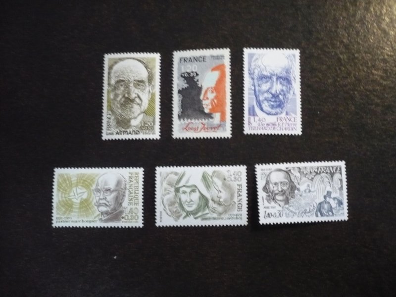 Stamps - France - Scott# B532-B537 - Mint Never Hinged Set of 6 Stamps