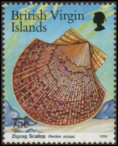 British Virgin Islands 917 - Mint-NH - 75c Zigzag Scallop (1999) (cv $2.90)