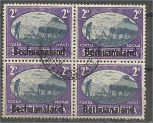 BECHUANALAND, 1945, used 2p double Pair, Overprinted Scott 138