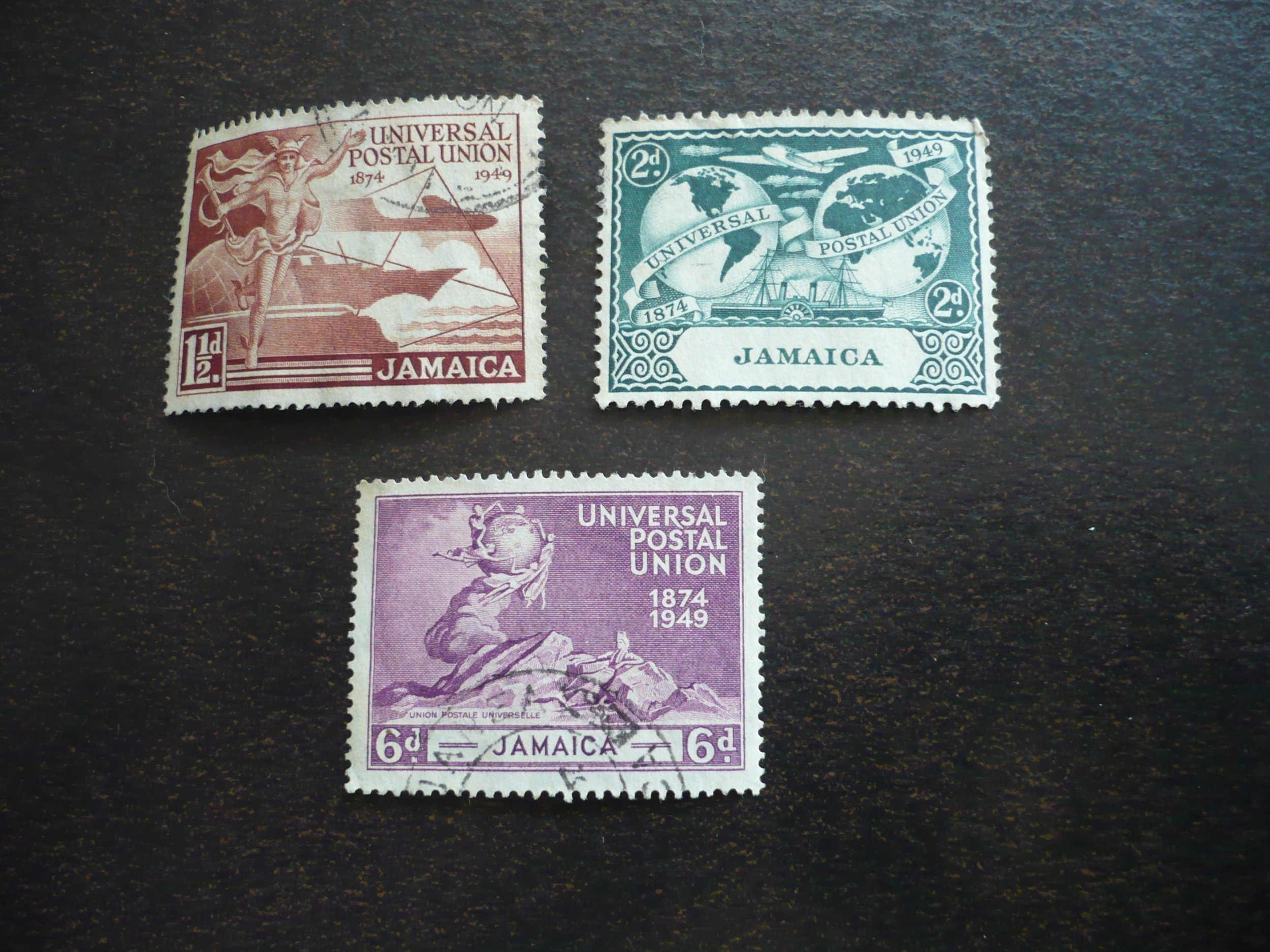 Stamps Jamaica Scott 142143,145 Used Part Set of 3 Stamps