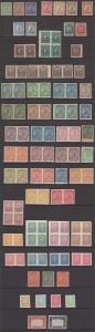 PARAGUAY 1879-1921 COLLECTION OF 99 UNADOPTED ESSAYS & IMPERF PROOFS UNUSED F,VF