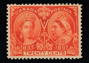 CANADA #59 UNUSED VF NO GUM 20c SALMON JUBILEE