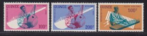 Guinea C32-34 MNH 1962 Musical Instruments The Kora & Balafon Airmail Set VF