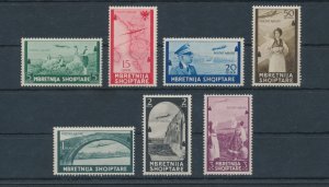 1940 ALBANIA Italian Occupation, Airmail - Ordinary Series no. 5/11, MNH**