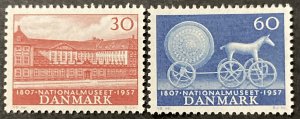 Denmark 1957 #363-4, National Museum, MNH.