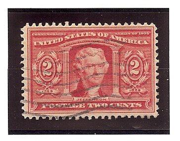 U.S. Used Scott #324 2 Cent Carmine