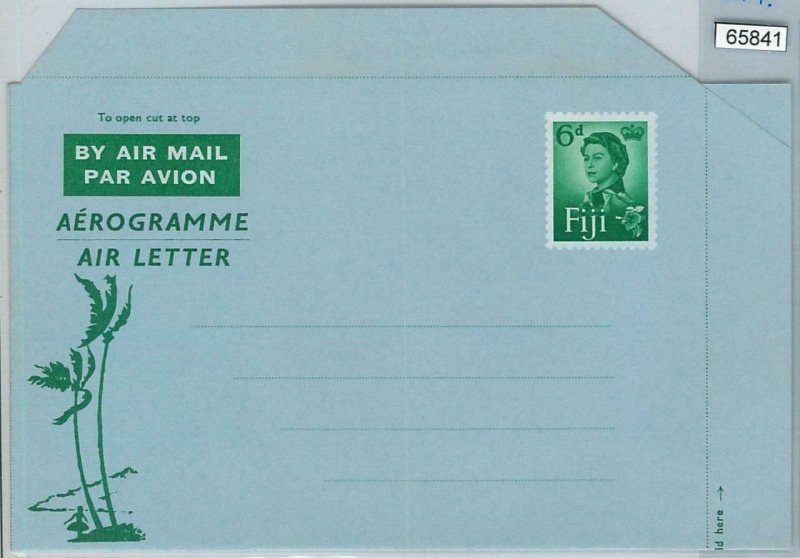 65841 - FIJI  - Postal History -  POSTAL STATIONERY AEROGRAMME : 6 d. PALM TREES