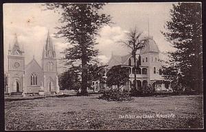 TONGA 1d pictorial postcard THE PALACE & CHAPEL Nukualofa - unused.........34092