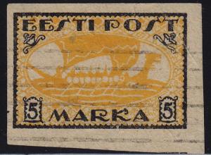 Estonia - 1919 - Scott #35 - used - Viking Ship