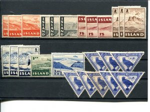 Iceland air mail lot/ accumulation Mint VF - Lakeshore Philatelics