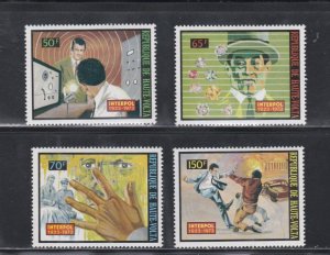 Burkina Faso # 301-304, Interpol 50th Anniversary,, Mint Hinged 1/3 Cat.