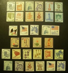 AMERICANA Series - including coil issues - Scott 1581//1816 - BEAUTIFUL MNH SET