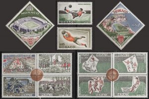 Monaco 553-564 (mh set of 12) British Football Assoc., centenary (1963)