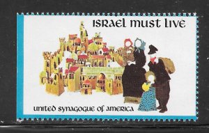 Israel #CINDERELLA Israel Must Live Label 10 Cent Lot (my9)