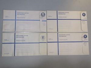 GB JERSEY Registered postal stationery envelopes large and medium - 32722