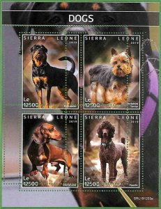 A2556 - SIERRA LEONE - ERROR: MISPERF - 2019, dogs, Yorkshire terrier, poodle-