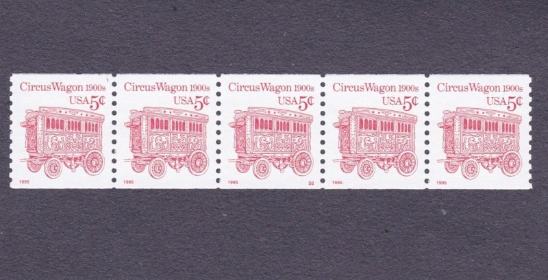 PNC5 5c Circus S2 Tag Ink US 2452Dg MNH F-VF