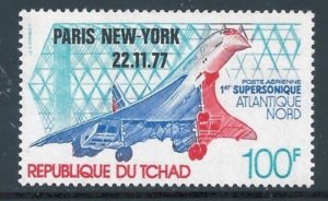 Chad #C227 NH Concorde Issue Ovptd. For Paris-NY Flight