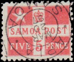 Samoa #23a, Complete set, Perforation 11, 1895, Used