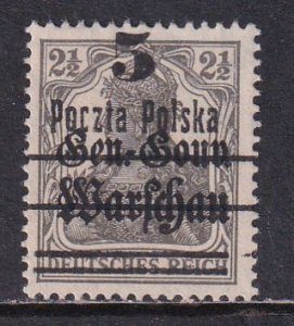 Poland 1918 Sc 16 Occupation Issue Overprint Surcharged Stamp MH NG