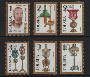 Poland  #2508-2513  MNH  1982 Lukasiewicz  investor oil lamps