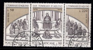 VATICAN Scott 555-557a Used CTO  St Thomas Aquinas  strip