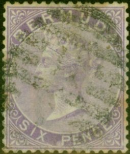 Bermuda 1874 6d Dull Mauve SG7 Good Used