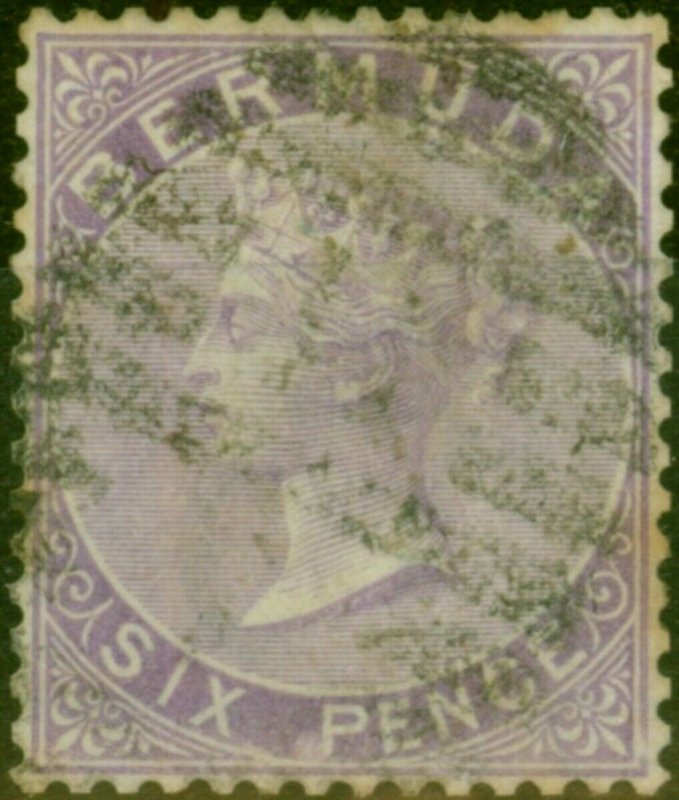 Bermuda 1874 6d Dull Mauve SG7 Good Used