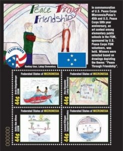 Micronesia 2011 - Peace Corps 50th Anniversary - Sheet of 4 Stamps Scott 960 MNH