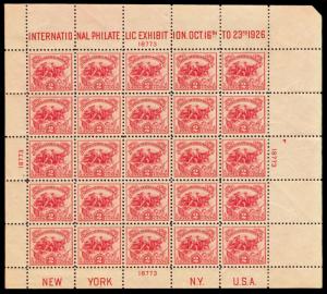 momen: US Stamps #630 MNH OG White Plains Sheet VF