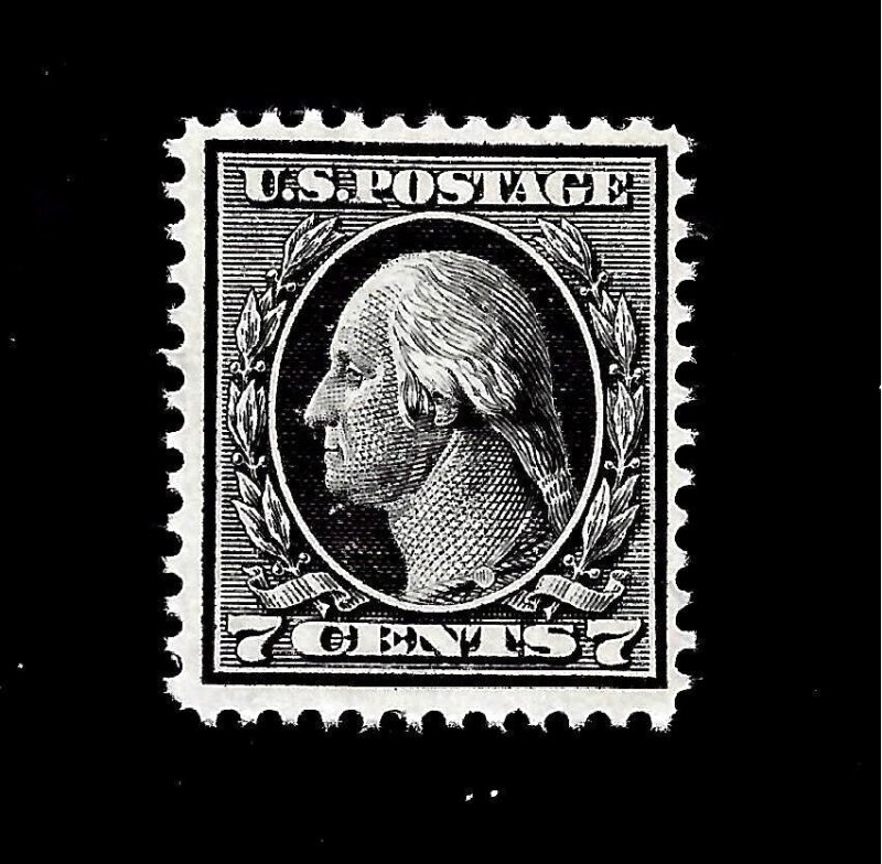 US 1914 Sc 407  7 c Washington, Mint NH  - Vivid Color - Centered 