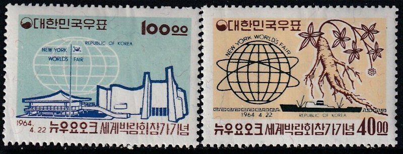 Sc# 432 / 433 Korea 1964 New York World's Fair full set MLH ...