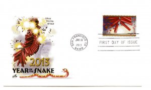 4726 Lunar New Year 2013, Year of the Snake, ArtCraft, FDC