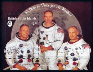 [66116] British Virgin Islands 1989 Space Travel Weltraum Apollo 11 Sheet MNH