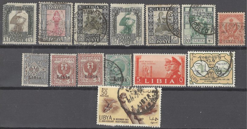 COLLECTION LOT # 2515 LIBYA 14 ALL CONDITIONS STAMPS 1912+ CV=$11 CLEARANCE