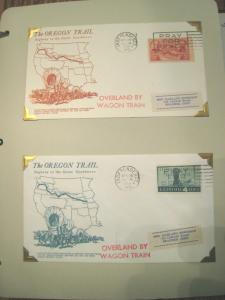 THE OREGON TRAIL - 2000 MILE RE-ENACTMENT - STOP COVERS & TRUMAN SIGNATURES (ds)