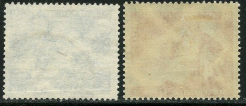 GERMANY DDR GDR Sc#68-69 1950 Mining Complete Postally Used & OG Mint Hinged