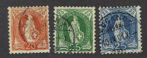 Switzerland SC#82-83, 94 Used F-VF...Nice Stamps!