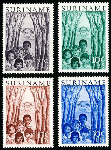 Suriname Stamps # B58-61 MLH VF Scott Value $21.00 
