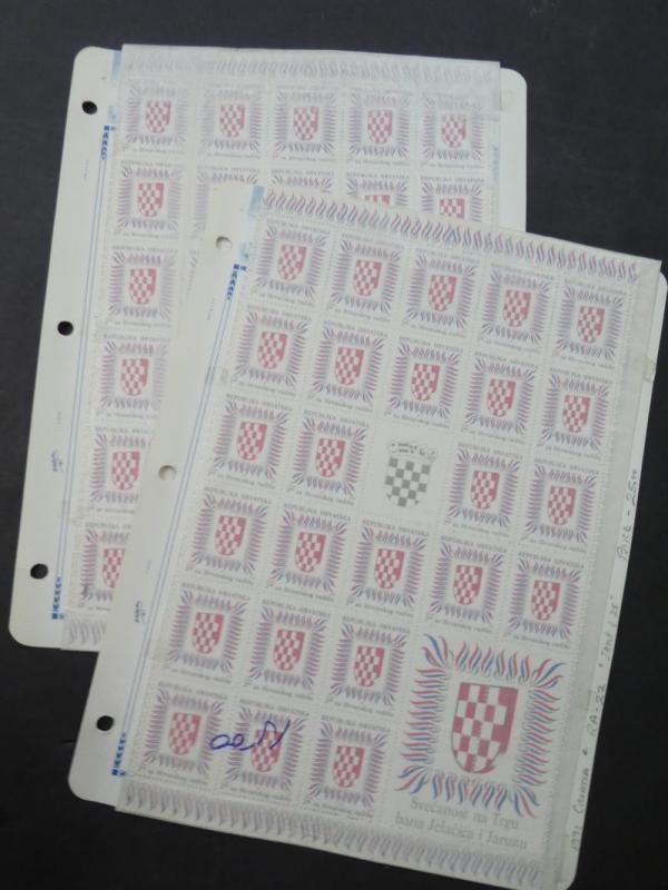 EDW1949SELL : CROATIA Very clean all VF MNH grouping of Cplt sets Scott Cat $643