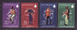 Antigua-SC#284-7-unused NH 4/5 set Military Uniforms 1972-