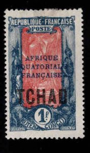 Chad TCHAD Scott 43 MH* Afrique Equatorial stamp overprint