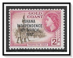 Ghana #11 Overprinted Independence MNH