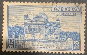 12a India  stamp  ,  black cancelled postage used, refno:5016