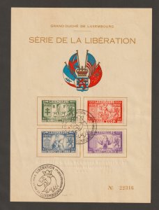 Luxembourg Souvenir Liberation Sheet 1945