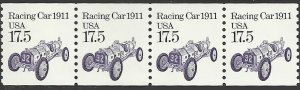 # 2262 MINT NEVER HINGED ( MNH ) 1911 RACING CAR 11 strips of 4
