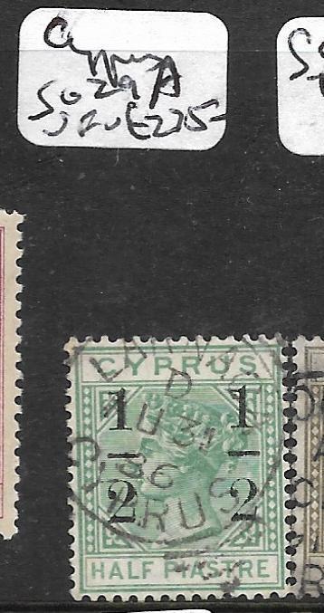 CYPRUS  (P0412B) QV 1/2P SURCH SG 29A   SCARCE  VFU