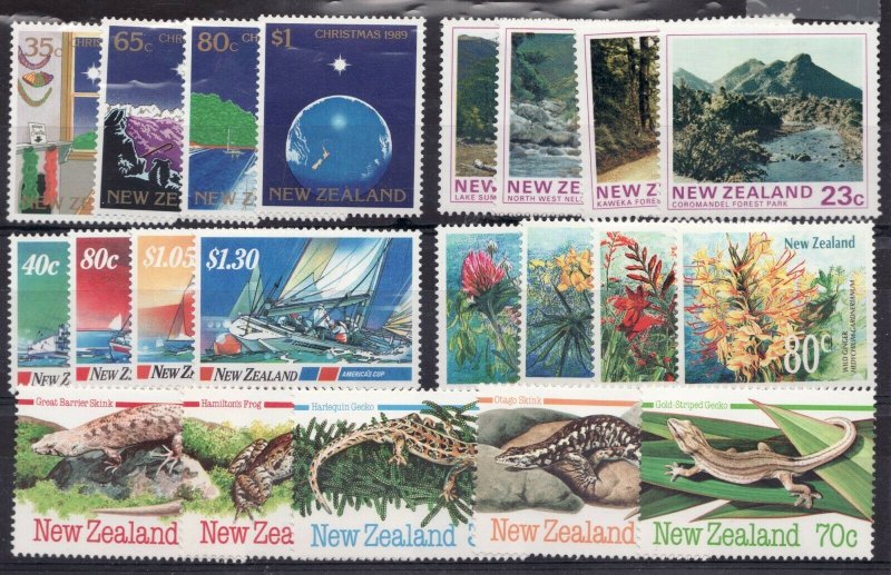 5 Modern New Zealand mini sets of mint hinged stamps #577 // 963 - cv$18