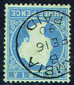 GAMBIA 1880-81 Watermark Inverted 6d blue superb - 42196