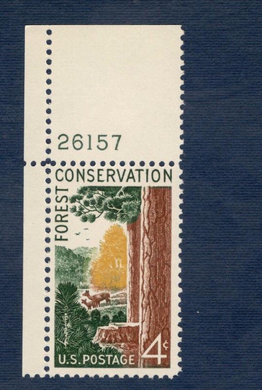 1122 Forest Conservation Single W/ Plate Number Mint/nh (Free Shipping)